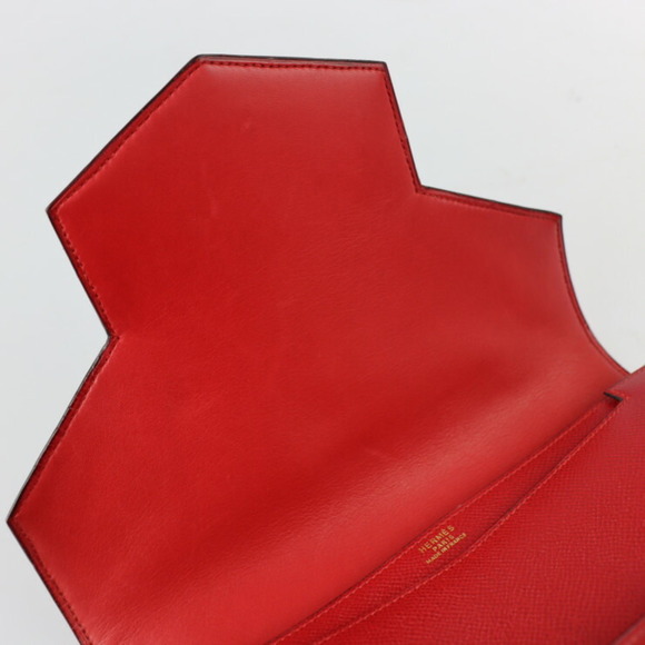 HERMÈS Faco Clutch Bag Couchbel Red Series Second Engraved - Picture 6 of 9